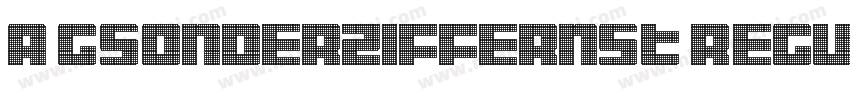 A GSonderziffernST Regular字体转换